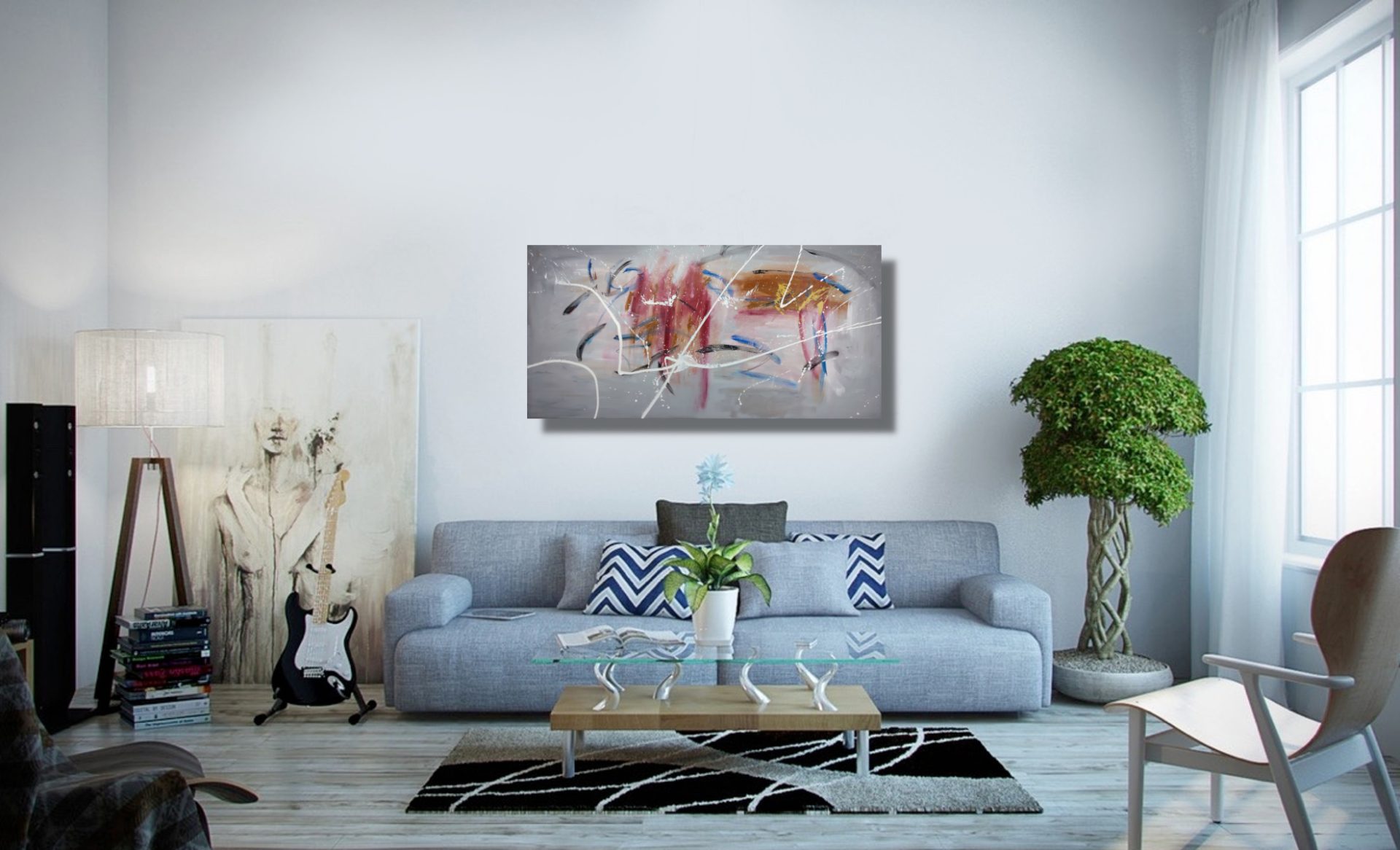 quadro grande dimensioni c812 1 scaled - quadri astratti per soggiorno moderno su tela 100x80