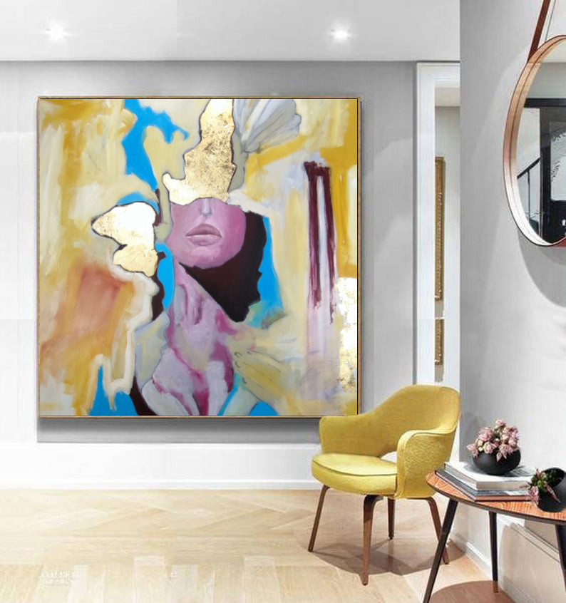 quadro grande su tela c819 - quadri  astratti per soggiorno moderno su tela 100x80