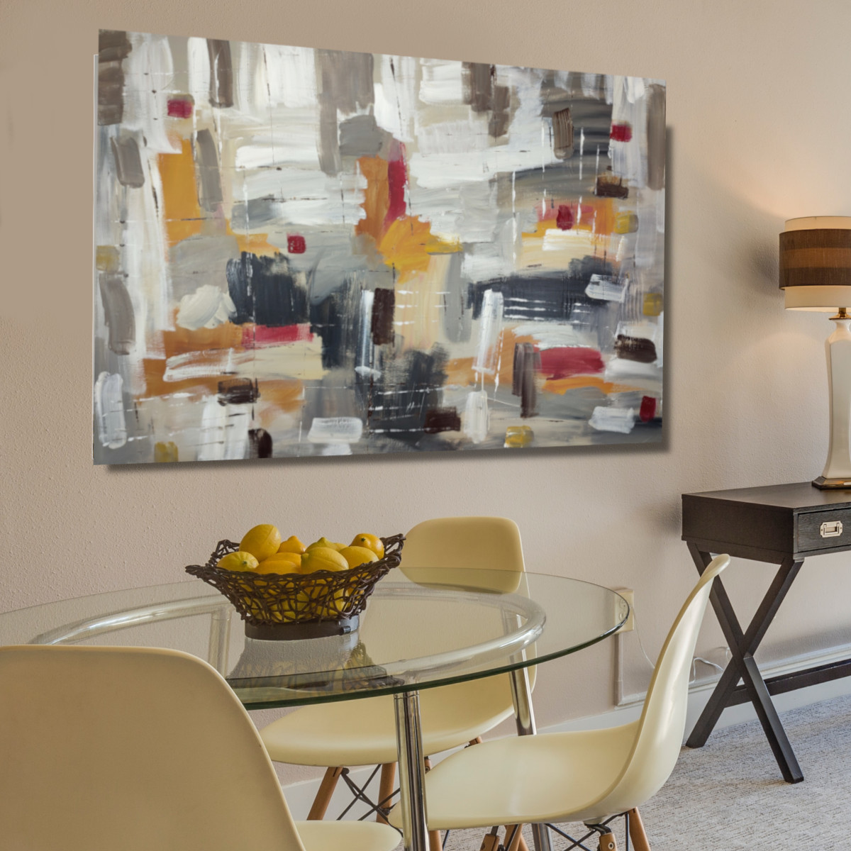 dipinti a mano actratto c823 1 - Quali sono le tendenze attuali nel design dei quadri per il soggiorno?