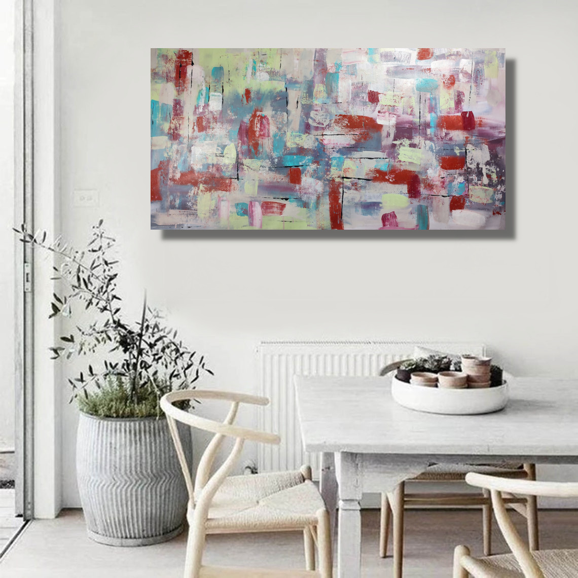 dipinti astratti per soggiorno grandi c825 - dipinto su tela con cornice  120x70