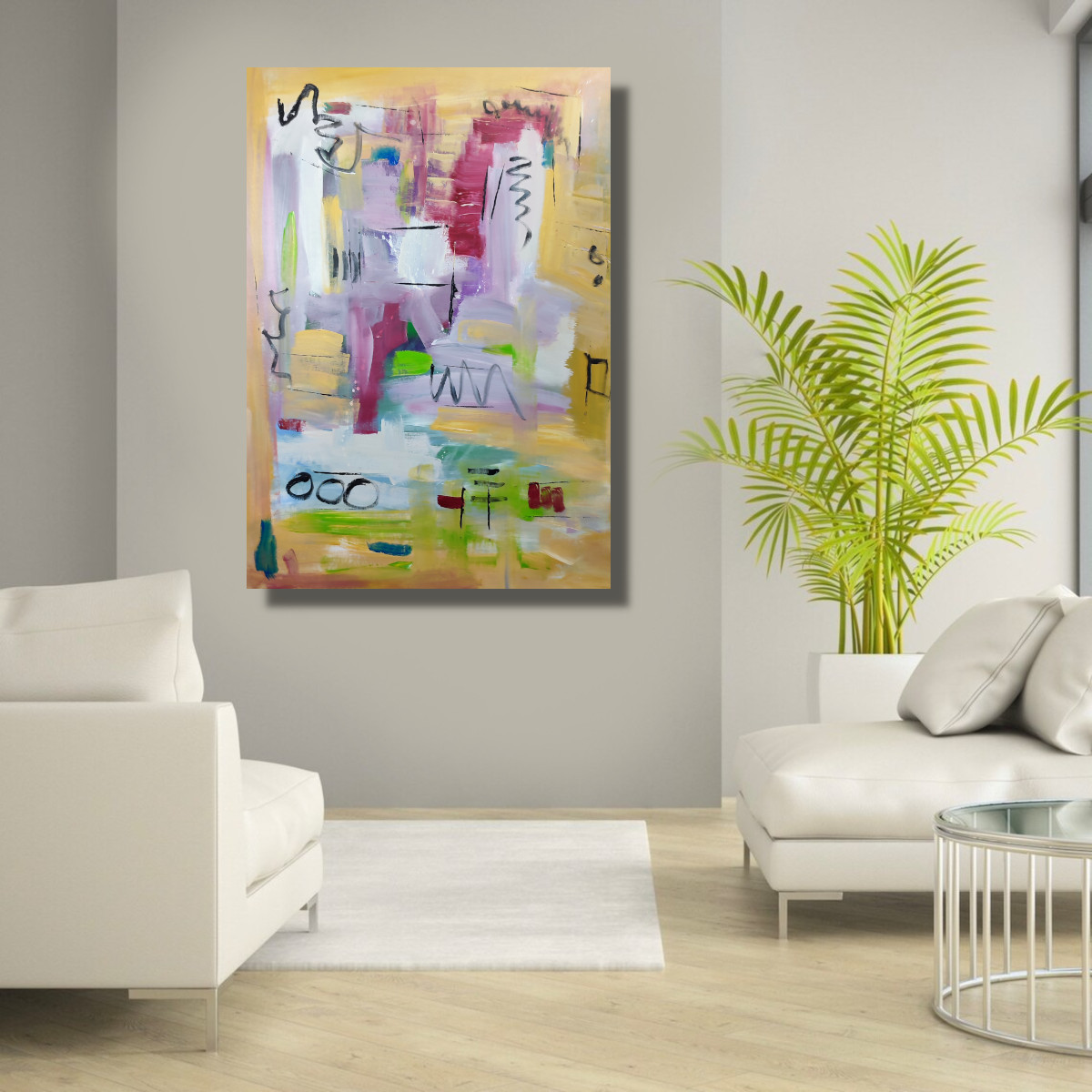 quadro dipinto a mano moderno c828 - quadri moderni per salotto