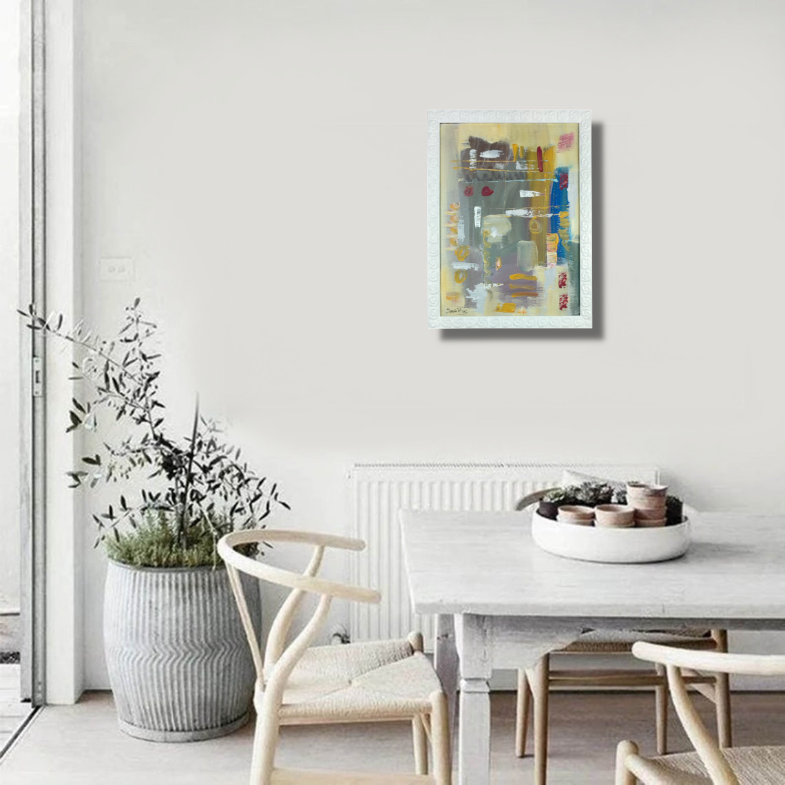 dipinti astratti per soggiorno con cornice za080 - AUTHOR'S ABSTRACT PAINTINGS