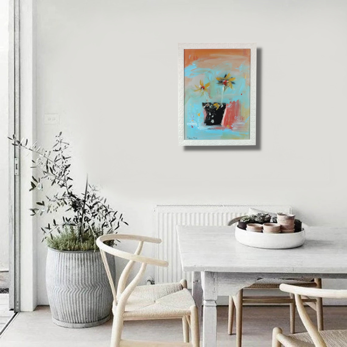 dipinti astratti per soggiorno za078  - quadri moderni ad olio fatti a mano
