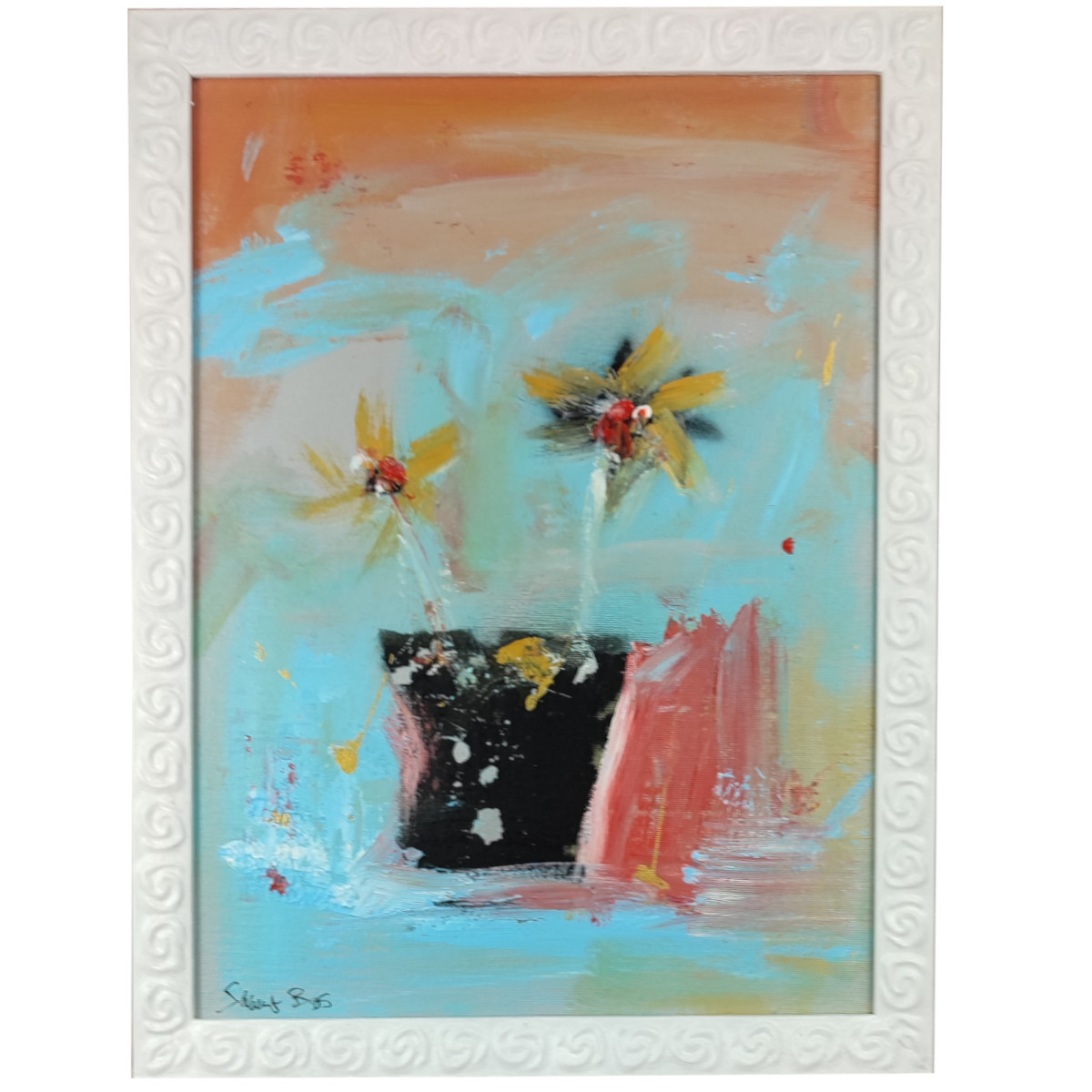 fiori za078 - quadri moderni ad olio fatti a mano