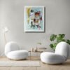 dipinto su tela astratto 30x40 con cornice za073 - immagine 4