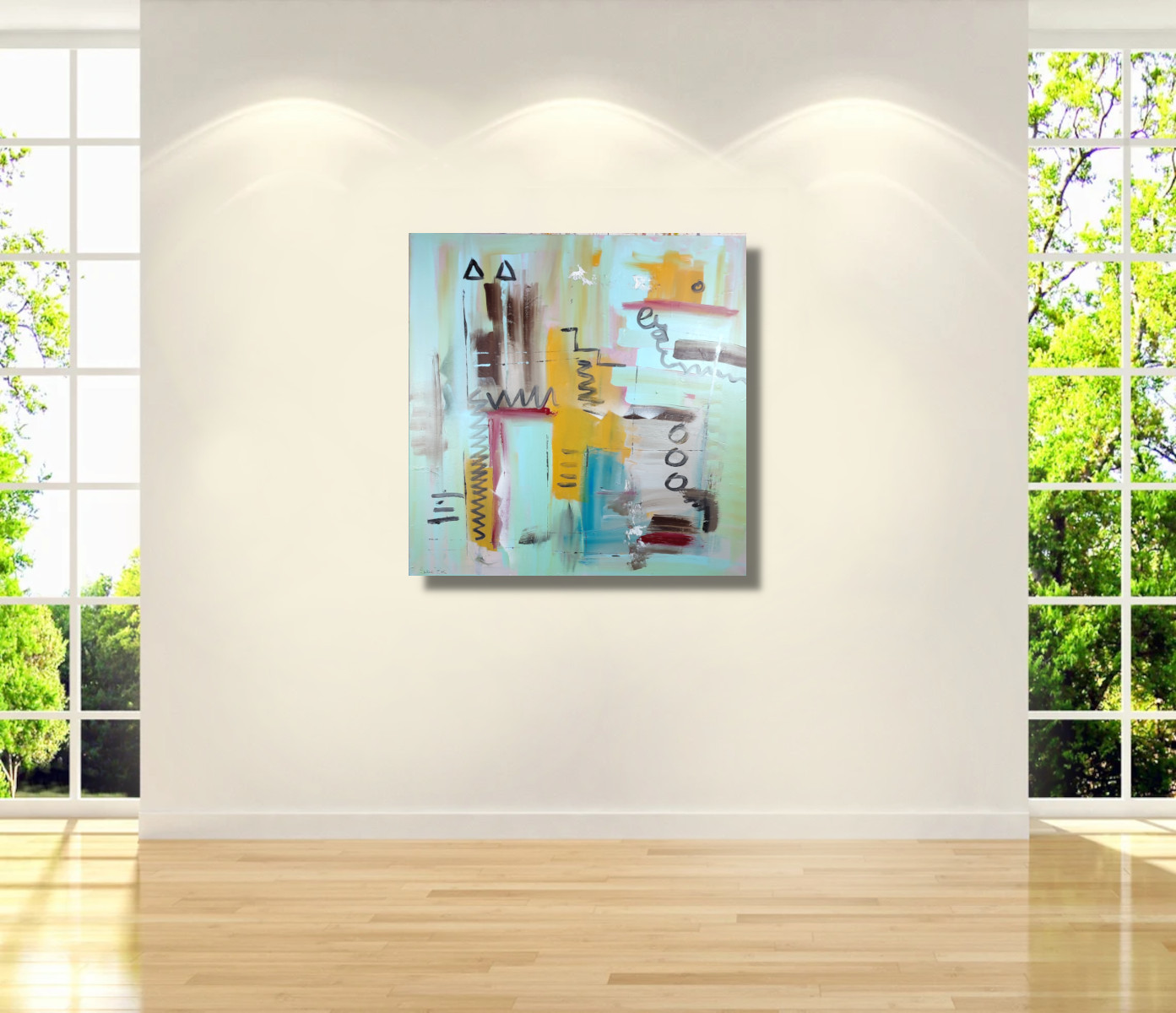 quadri su tela astratti moderni c857 - Quali sono le tendenze attuali nel design dei quadri per il soggiorno?