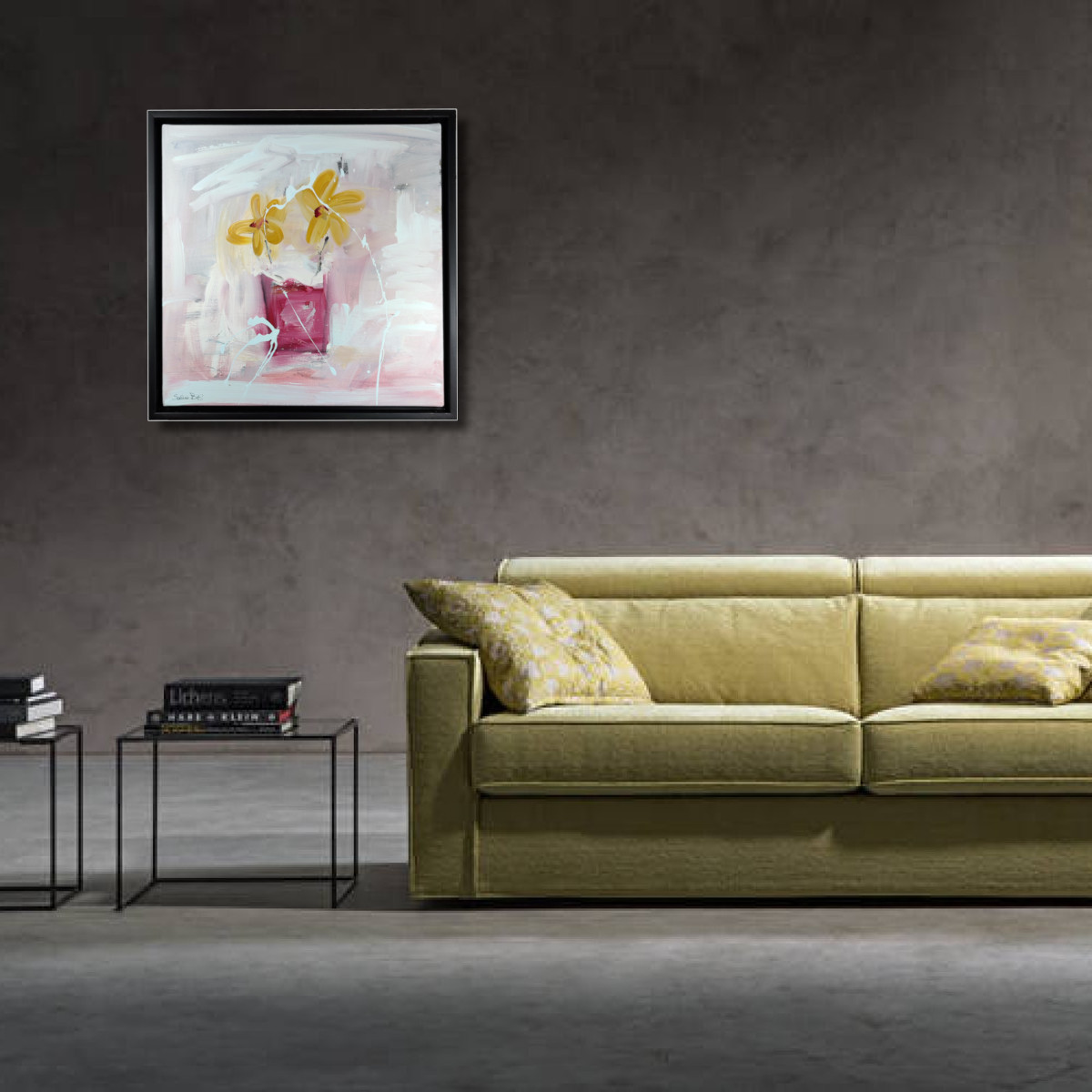 quadro fiori c853 - Quali sono le tendenze attuali nel design dei quadri per il soggiorno?