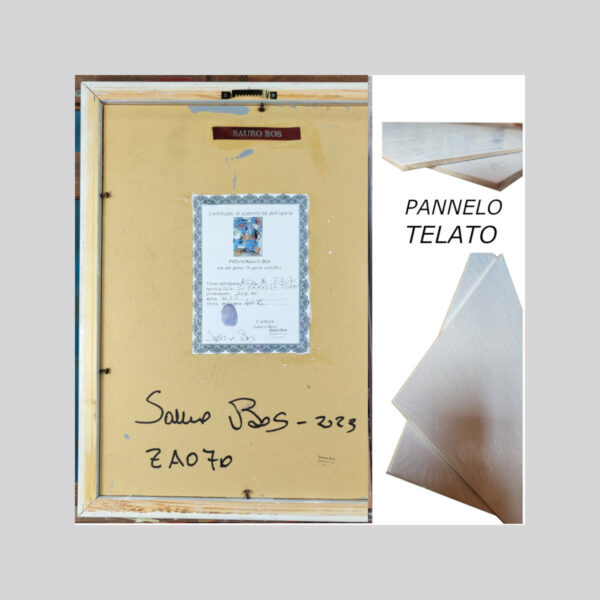 dipinto su tela astratto 30x40 con cornice za070 - immagine 4