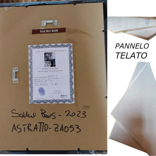 dipinto su tela astratto 30x40 con cornice za053 - immagine 3