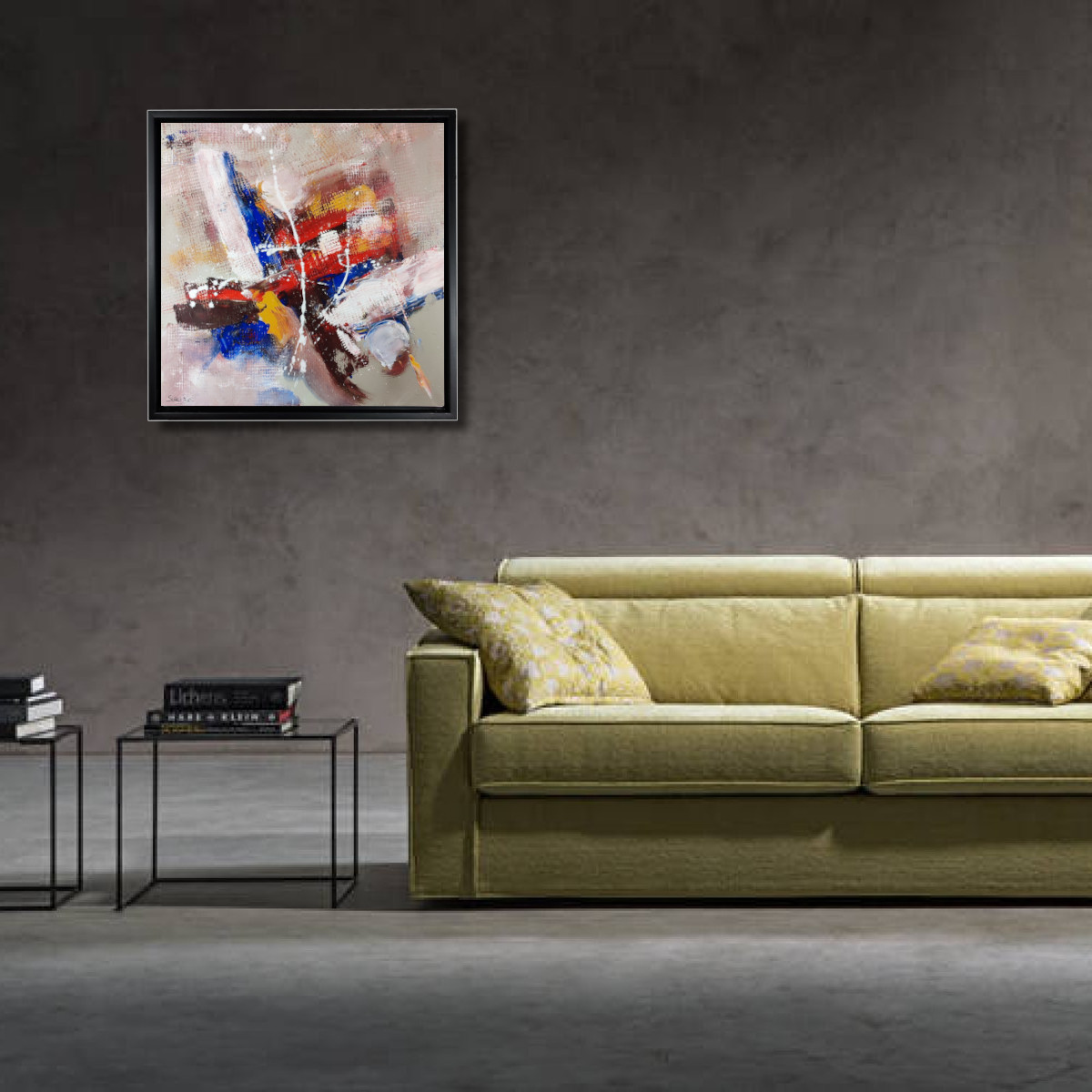 quadro fiori c861 - large painting for living room 200x100