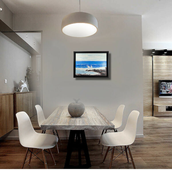 dipinto su tela astratto 40x30 con cornice c858 - immagine 4
