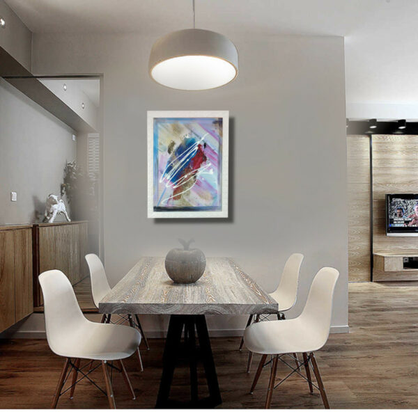 dipinto su tela astratto 30x40 con cornice za088 - immagine 4