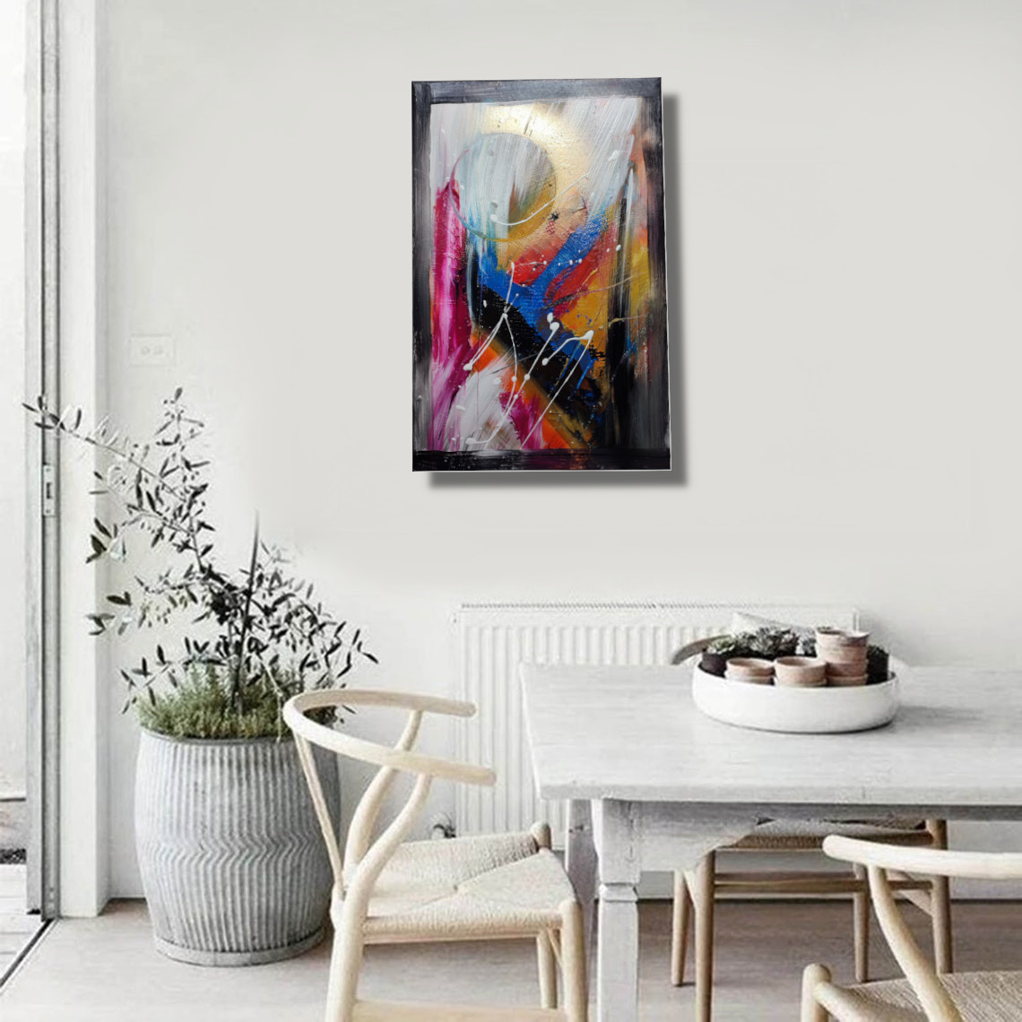 dipinti astratti per soggiorno c869 - quadro dipinto a mano di grandi dimensioni 180x120