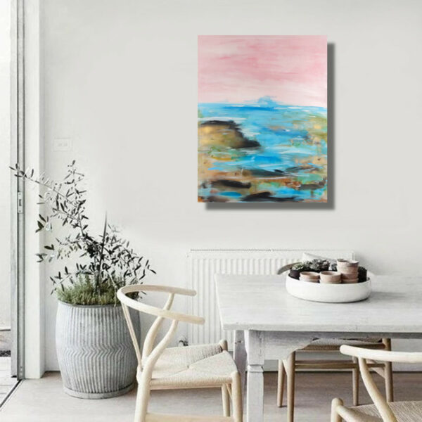 quadro per soggiorno astratto 90x70 verticale c872 - immagine 3