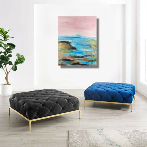 quadro per soggiorno astratto 90x70 verticale c872 - immagine 2