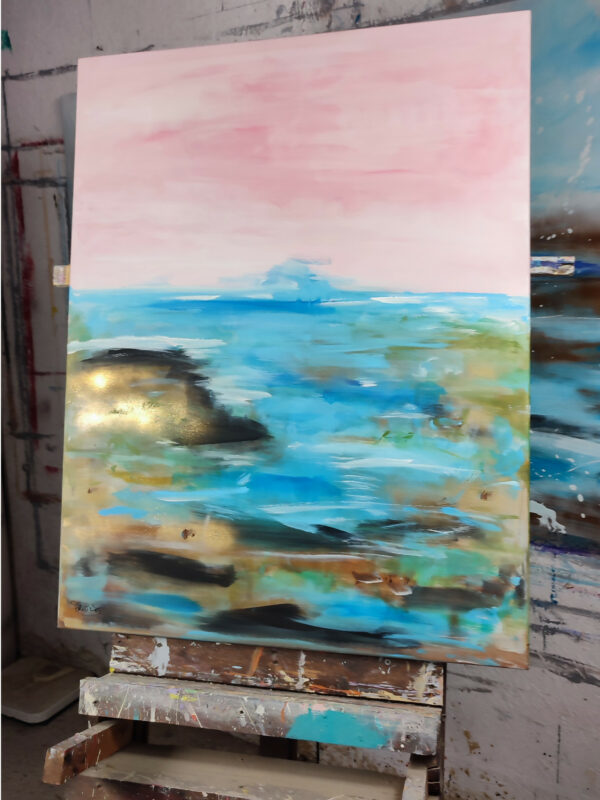 quadro per soggiorno astratto 90x70 verticale c872