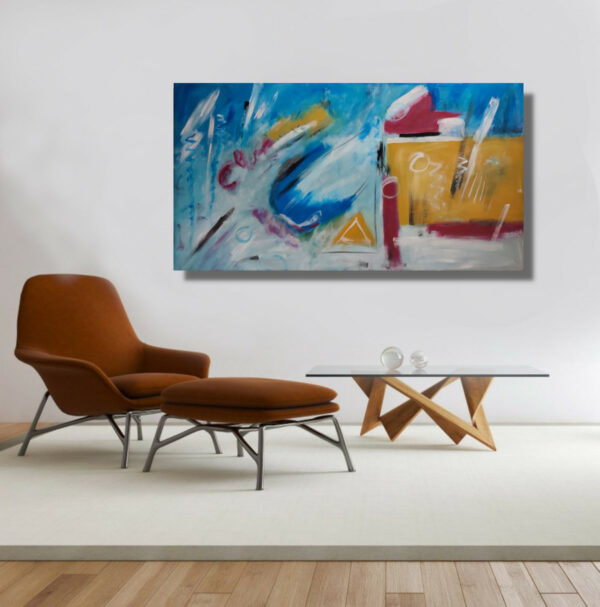 quadro per soggiorno astratto fatto a mano-150x80-c873 - immagine 3