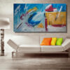 quadro per soggiorno astratto fatto a mano-150x80-c873 - immagine 4
